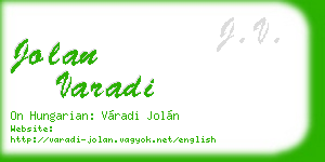 jolan varadi business card