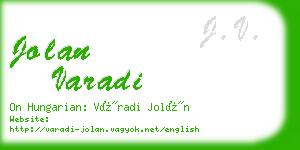 jolan varadi business card